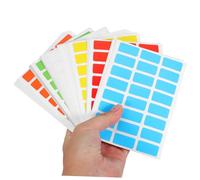 GARIOUANS 1 Juego Etiquetas Adhesivas Rectangulares Coloreadas Pegatinas Removibles Para Archivos Carpetas Y Contenedores Fácil Escritura Y Adhesivo Firme Y Superficie Suave Paquetes De 6