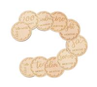 GARIOUANS 1 juego Tarjetas Mensuales para Bebés de Madera para Momentos de Crecimiento Accesorios Fotográficos para Recién Nacidos Recuerdos Memorables del Primer Año