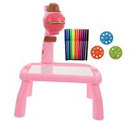 GARIOUANS 1 pieza Tablero de Dibujo Proyector Infantil Rosa Pizarra Brillante para Aprendizaje Juguete Educativo de Proyección para Desarrollo de Habilidades Cognitivas y Creatividad