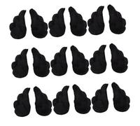 GARIOUANS 10 Pares De Figuras De Juguete Con Alas De Ángel Pequeñas Alas Blancas Parches Para Manualidades Infantiles Pegatinas De Alas De Ángel Adornos De Peluche Negros