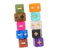 GARIOUANS 10 Piezas Dados Educativos de Matemáticas con y Resta Didáctico Resistente para Dados de Enseñanza de Cálculo para Aprendizaje Matemático Color Aleatorio Color Aleatorio