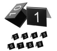 GARIOUANS 10 Piezas Marcadores de Evidencia Triangulares de Acrílico Señales Numéricas para Mesa Carteles Resistentes para y Decoración Práctico y Seguro