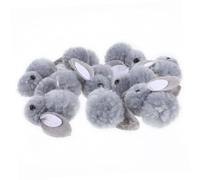 GARIOUANS 10 Piezas Mini Conejito de Peluche Suave para Manualidades DIY Muñeco de Conejo Gris Pequeño para Ropa Sombreros y Decoración de Pascua Color Aleatorio Color Aleatorio