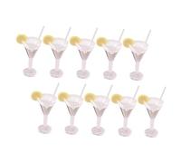GARIOUANS 10 Piezas Miniatura Vasos Decoración Realista para Casa Muñecas Accesorios Verano Limón