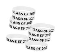 GARIOUANS 10 Pulseras De Graduación De 2025 Decoraciones Llaveros Para Estudiantes De Último Año De 2025 Lote De 20 Pulseras De Graduación De 2025 Bandas De Graduación De 2025 Gel De