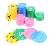 GARIOUANS 100 Piezas Fichas de Duraderas Fichas de Recuento para Aprendizaje Matemático y Recompensas Escolares Accesorios para Mesa de Póquer Azar