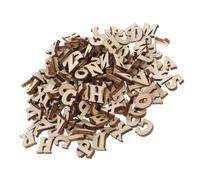 GARIOUANS 104 Piezas de Letras Decorativas de Madera Beige Superficie Lisa para Estimular la Imaginación en Tarjetas y Pizarras de Mensajes