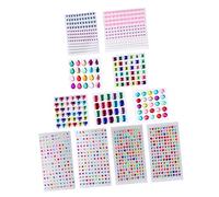 GARIOUANS 11 hojas Pegatinas de Rhinestone DIY para Calcomanías Acrílicas Autoadhesivas Decoración y Cumpleaños para Notebooks y Móviles