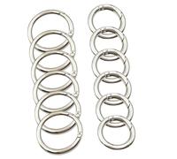 GARIOUANS 12 piezas Anillos Redondos de Resorte Mosquetones para Llaveros y Accesorios DIY Resistentes y Prácticos para Bolsas y Llaves