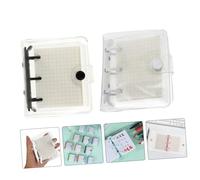 GARIOUANS 2 Cuadernos de Bolsillo Notas Prácticas y Resistentes Cuadernos de Anillas Transparente PVC para Viajes y Diario