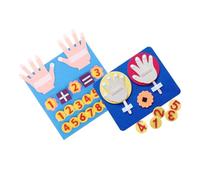 GARIOUANS 2 Juegos Juguetes Educativos de Matemáticas para Unidades Material de Fieltro para Aprendizaje de Números y Suma Desarrollo de Habilidades Cognitivas y Coordinación Mano-Ojo para