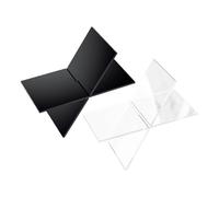 GARIOUANS 2 Juegos Soporte Transparente y Negro para y Recetario Soporte Abierto para Cocina Mesa de Café y Exhibición de Revistas