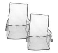GARIOUANS 2 Piezas Caja de Almacenamiento Plegable para Unidades Bolsa Transparente con Cremallera y Asas Organizador Resistente para Documentos Ropa y Útiles Escolares Dormitorio y Armario