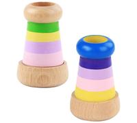 GARIOUANS 2 Piezas Caleidoscopios de Madera con Prismas Poliédricos Juguete Educativo Sensorial para Estimula la Curiosidad Desarrollo Intelectual y Coordinación Mano-Ojo para Aprendizaje