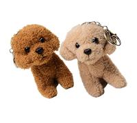 GARIOUANS 2 Piezas de Perro de Peluche Adorable con Diseño de Caricatura Pack para Decorar Bolsos y Claves para Amigos