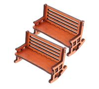 GARIOUANS 2 Piezas decoración de Mini sillas pequeña Silla de casa de muñecas Silla Micro Paisaje Muebles Micro Paisaje Banco de jardín de Hadas Mini Muebles diminutos Madera Marrón
