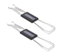 GARIOUANS 2 Piezas Extractor de Teclas Mecánico Duradero Metal y Abs Ajustador para Teclados de Ordenador Herramienta Compacta para Retirar y Ajustar Keycaps