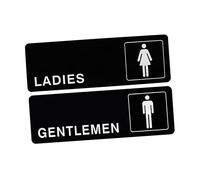 GARIOUANS 2 Piezas Letreros Adhesivos para Baño de Señalización de Aseos para Negocios Diseño Elegante para y Tiendas Identificación y