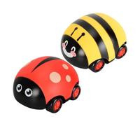 GARIOUANS 2 Piezas Mini Coches de Fricción para Bebés Unidades Juguetes de Animales Divertidos para Fiestas Infantiles Carros de Arrastre para Niñas Regalo Educativo y Estimulante para