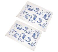 GARIOUANS 2 piezas Papel Transferencia Arcilla para Cerámica Resistente Altas Temperaturas Diseño Azul Tradicional Floral para Manualidades y Decoración bajo Esmalte para Alfarería DIY