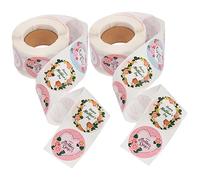GARIOUANS 2 Rollos Etiquetas Adhesivas de Feliz Día de Madre de Pegatinas Decorativas Fiestas y Decoración de Presentes
