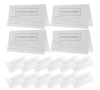 GARIOUANS 20 Paquetes Libro de Registro de Cheques Personal Blanco 8 Hojas por Paquete Tamaño Compacto Papel Grueso para Gestión de Transacciones Financieras y Control de Cuentas