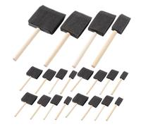 GARIOUANS 24 Piezas Brochas de Esponja de Espuma para Manualidades con Mango de Madera Aplicadores Multiuso para Pintura Tinte y Proyectos DIY Pinceles Seguros para Arte