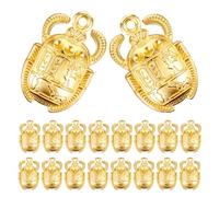 GARIOUANS 25 Piezas Colgantes Escarabajo Egipcio Vintage Dijes Dorados para Collares Pulseras y Llaveros Accesorios Duraderos para Joyería DIY Estilo Antiguo Egipcio