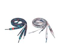 GARIOUANS 2pares Cordones Planos para Calzado Deportivo de Cordones de Poliéster con Estampado Étnico para Zapatillas y Botas Reemplazo para Sneakers con Diseño Totem y Floral