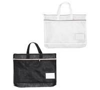 GARIOUANS 2pcs A3 Bolsa de Documentos con Cremallera y Asa, Gran Capacidad, Bolsa de Malla para Almacenaje de Oficinas, Portafolio para Arte y Viaje, Organizador de Carteles y Pinturas