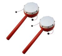 GARIOUANS 2piezas Juguetes Sonajeros De Madera De Oveja De Juguete De Campana De Mano Para Bebés Tambor Sonajero Divertido