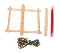 GARIOUANS 3 Juegos Wooden Hand-knitting Machine With Yarns Creative DIY Craft For Children S Fine Motor Skills And Family Fun
