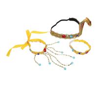 GARIOUANS 3 Piezas Joyería Egipcia con Diadema Serpiente Ajustable y Brazaletes para Mujer Accesorios y Cómodos para Disfraces de Cleopatra Fiestas y Halloween Regalo Elegante