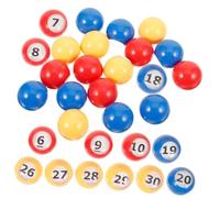 GARIOUANS 30 Bolas de Bingo de Plástico Números Grandes Impresos para Sorteos y Rifas, Paquete de 30 Piezas Fáciles de Encontrar para Entretenimiento Color Aleatorio