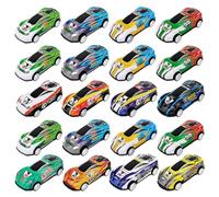 GARIOUANS 30 Piezas Coches de Juguete de Aleación Mecanismo Retráctil, Modelos Mini Variados y Colores Vibrantes, Decoración de Escritorio y Juguetes Educativos para Pequeños