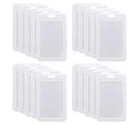 GARIOUANS 30 piezas Fundas Transparentes con Tapa para Tarjetas de Transporte Soportes Prácticos para Identificación y Permisos Protectores y Portátiles para Oficina Escuela y Viajes