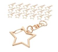 GARIOUANS 30 Piezas Star Shaped Keychain Clips Metal Swivel Clasps With Spring Snap Hooks And Open Jump Rings For DIY Jewelry Accessories Crafting