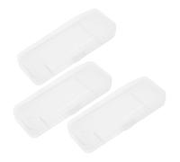 GARIOUANS 3piezas Estuche para Maquinillas De Afeitar Transparente De Plástico Caja Portátil para Viajes y Hoteles Unidades Almacenamiento para Accesorios De Aseo