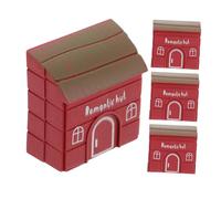 GARIOUANS 4 Piezas De Modelo De Cabaña Microcasa Decorativa Figuras En Miniatura Casas Miniadorno Hadas Miniatura Pueblo Decoración Navideña Jardinería Paisaje Escena Figurita