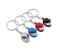 GARIOUANS 4 piezas Llavero Casco Moto Metálico Creativo Decoración Llaves Original para Bolsos y Regalos