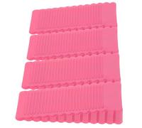 GARIOUANS 4 Topes de Puerta de Caucho Antideslizantes Cuñas Parte Inferior Puerta Tamaño Mediano Color Rosa Protección contra Golpes y Viento para Hogar y Oficina