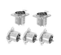 GARIOUANS 5 Piezas Conector XLR Hembra de para Montaje Panel Socket de Audio Resistente y Duradero para Sistemas de Sonido y