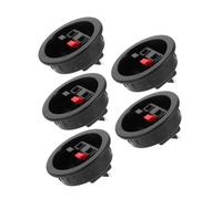 GARIOUANS 5 Piezas Conectores Terminales para Cable de Altavoz Clips de Resorte con Terminal de Metal Vías Rojo y Negro Conexión Rápida para Panel Trasero de Audio Uso Subwoofer y Sistemas