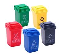 GARIOUANS 5 Piezas Mini Basura Contenedores de Basura Miniatura para Decoración de Mesas de de Casa de Muñecas y Props Fotográficos