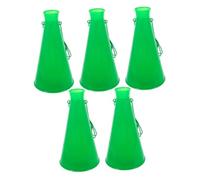 GARIOUANS 5 piezas Pack Bocinas de Plástico para Animar Fútbol Megáfonos de Animación Resistentes y Color Verde Juguetes Ruidosos para Eventos Deportivos y Fiestas