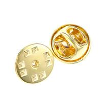 GARIOUANS 50 Piezas Cierres de Latón para Insignias y Pins Repuestos Metálicos para Sujetar Alfileres Uniformes y Joyas Color Dorado para Broches y Corbatas