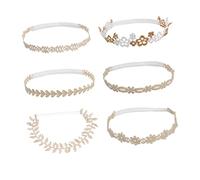 GARIOUANS 6 Diademas Elásticas de Encaje Accesorios Cómodos y Creativos para Niña Ñiño Flores para Ocasiones Obsequios y Banquetes de Cien Días