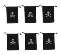 GARIOUANS 6 Piezas Bolsa De Pirata Bolsas Pequeñas Cordón Para Guardar Cosas De Halloween Monedero De Halloween Para Fiestas De Tema