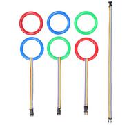 GARIOUANS 6 Piezas Cuerdas de Seguridad para Ajustables con Asas y Anillas Correas de Mano para Guardería y Preescolar Cinta de Paseo para Supervisión Grupos Infantiles Colores Vivos para