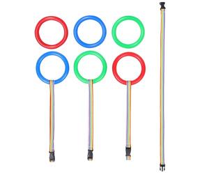 GARIOUANS 6 Piezas Cuerdas de Seguridad para Ajustables con Asas y Anillas Correas de Mano para Guardería y Preescolar Cinta de Paseo para Supervisión Grupos Infantiles Colores Vivos para